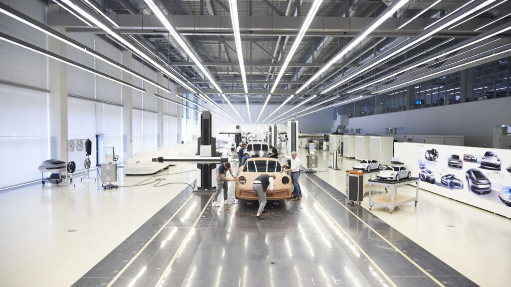 Das Exterieur Design Studio im Porsche Entwicklungszentrum Weissach.